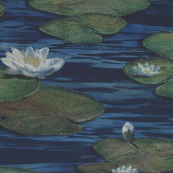 The Great Blue by Northcott Studios Water Lilies Digital Print DP24029 Col49