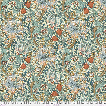 The Original Morris + Co Wide Quilt Backing 108 QBWM007 Autumn Golden Lily