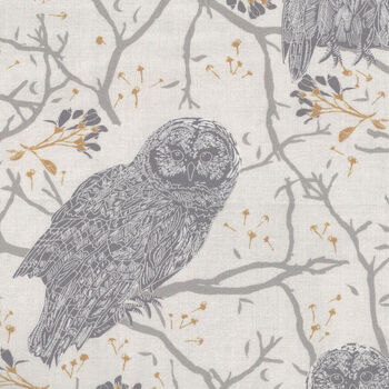 Through The Woods By Sweetfire Road For Moda M4311011 Ivory Woodland Owls 