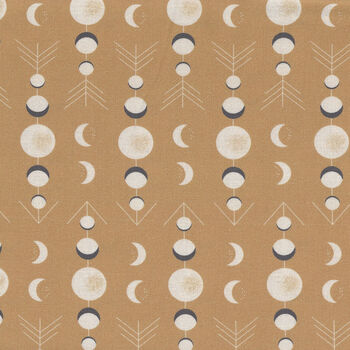 Through The Woods By Sweetfire Road For Moda M4311613 Golden Yellow Moon Phases 