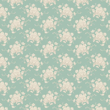 Tilda Sunday Brunch by Tone Finnanger 100581 White Flower Teal