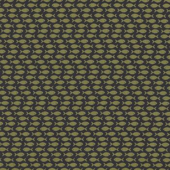 Timber by Sweetwater for Moda Fabrics M5555327 BlackGreen Fish