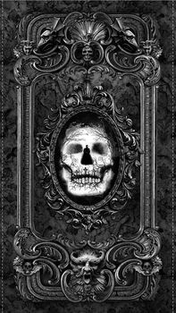 Timeless Treasures Halloween Digital Panel 24 x 42 C8645 Black
