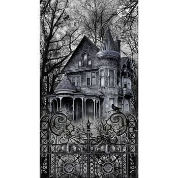 Timeless Treasures Wicked Haunted House Panel 24 x 42 Digital 8639 Halloween