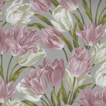 Totally Tulips by Jackie Robinson for Benartex 6731 Grey