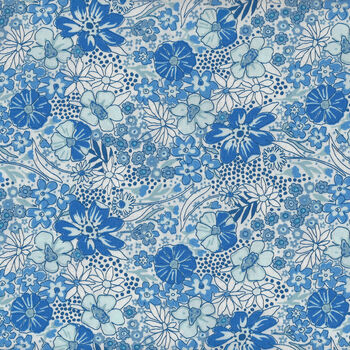True Blue For AGF Fabrics TBL89502 Color BlueWhite