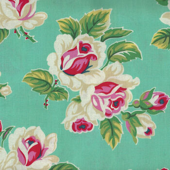 True Kisses by Heather Bailey For FIGO Fabrics 90364 Col 64 Turquoise