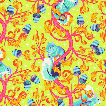 Tula Pink Tiny Beasts From Free Spirit Fabrics PWTP179 Oh Nuts