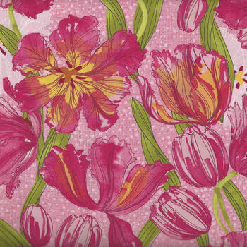 Tulip Tango By Robin Pickens For Moda Fabric M4871017 Pink 