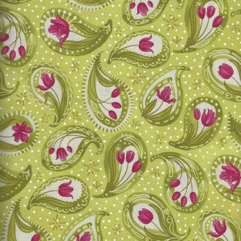 Tulip Tango By Robin Pickens For Moda Fabric M4871115 Green 