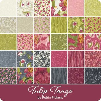Tulip Tango By Robin Pickens Precut Charm Squares 42 x 5 For Moda 