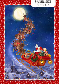 Twas The Night Before Christmas By Northcott Panel 30 x 42 DP2702048 Indigo Multi