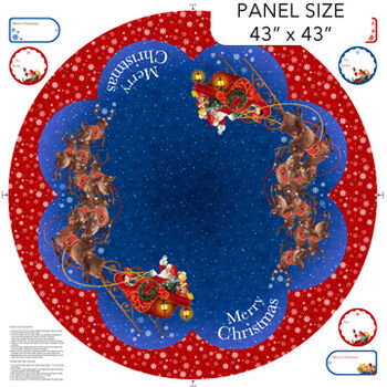 Twas The Night Before Christmas By Northcott Tree Skirt Panel 42 Diameter DP2702148