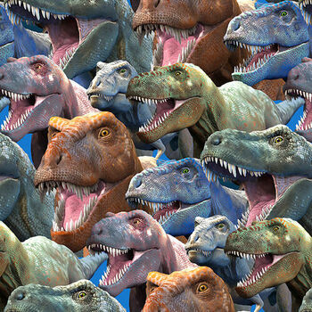 Tyranno Chorus By Blank Textiles Digital Dinosaurs Pattern 1549 Color 90 Dinosau