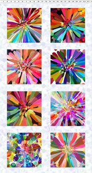 Vibrant Life Digital 9 Blocks in 24 Panel by Shandra Smith for Clothworks Y354156