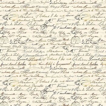 Vintage Rose For Timeless Treasures Patt ScriptCD2210 Cream