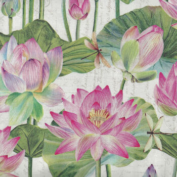 Water Lilies by Michel Design Works for Northcott Fabrics DP 2505711 Cream Multi