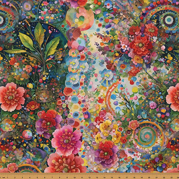 Whimsical Flower Garden By Hoffman Fabrics HW5535130 Multi