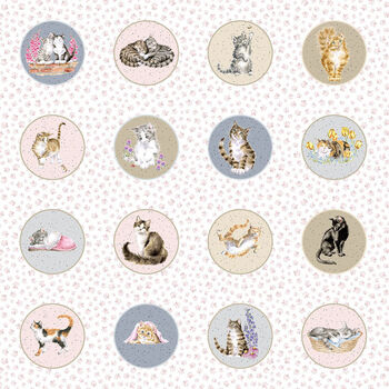 Whiskers + Paws by Wrendale Designs + Maywood Panel 26x42 10412 Col2
