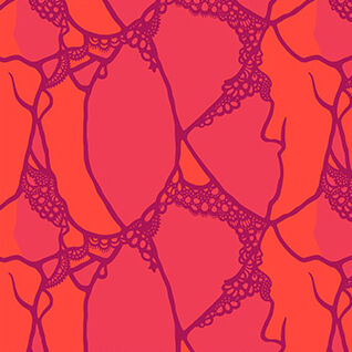 Wild Abandon By Heather Bailey for FIGO Fabrics 90895 Color 26 Pink