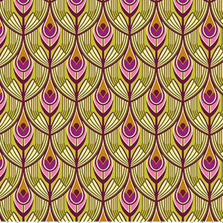 Wild Abandon By Heather Bailey for FIGO Fabrics 90897 Color 70 Green