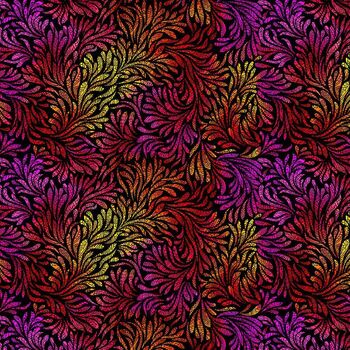 Wildcat by ChongA Hwang for Timeless Treasures Patt FleurCD3039 RED