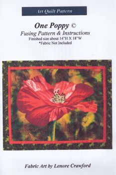 andquotNEWandquot Art Quilt Pattern One Poppy by Lenore Crawford