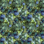 Alcohol Inks by Sue Zipkin for Clothworks Fabric Y4071-113 Green.
