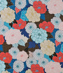 Alexander Henry Fabric TOKYO MUM Nicole's Prints DE#M8873 Color BR Metallic.