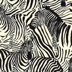 Alexander Henry Fabrics Africa 8798 Colour BR Zendaya Black/Cream Zebras. 