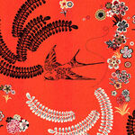 Alexander Henry Fabrics Nicole's Prints Japanese Sparrow 9055 BRR RED.