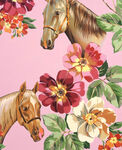 Alexander Henry Nicole's Prints Blossom Stables 9040 CR Pink.