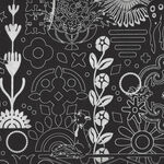 Alison Glass for Andover Fabrics Presents Cameo Pattern 1319 Col. K Black .