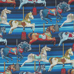 Amazement Park by Josh Ray For 3 Wishes Fabric FT18738 Colour Blue.
