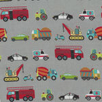 Around Town Traffic By Nutex Fabric Cotton 80320 Colour 4 grey