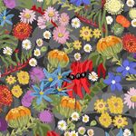 Aussie Flower Garden By Kennard & Kennard 108" Wide Quilt Back 8089W/A Multi.