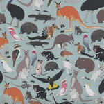 Australian Animals by Red Parka for Devonstone Fabrics DV6281 Blue.