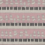 Ballet Dancers And Piano Keys from KOKKA Fabrics Cotton/Linen PA-49300 300B11 Pi