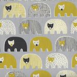 Bears Speciality Japanese Cotton Fabric 1021-1210 Colour 3A Grey.