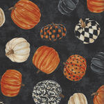 Black Cat Capers By Andrea Tachiera For Northcott 24117-99 Pumpkins.