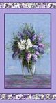 Blooming Vase by Michael Miller Fabric Panel 24" x 42" DCX9269-Purp-D.