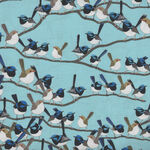 Blue Wren by Red Parka For Devonstone Fabrics DV6284 Wren.