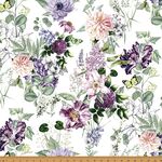 Botanical Charm A Hoffman Spectrum Print Fabric S#W5369 Col.14 Purple.