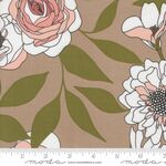 Botany by Alli K Design  MODA Cabbage Rose Earth 11550 13 Tan.