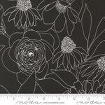 Botany by Alli K Design  MODA  Etched Floral Ink 11557 12  Black.