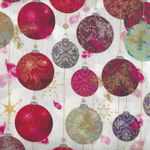 Boules by Laura Lancelle For Stof French 160cm Wide Christmas 87321453-White.