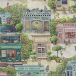 Boutique French Stof Specialty 60" (160cm) wide LSB261001 French Village.