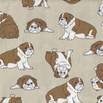 Bulldogs by Sevenberry Japanese Cotton Fabric 850263 Color 2.