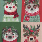 Christmas Squad by Mia Charro For Free Spirit Fabrics PWMC011 Fuzzy Friends.