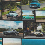 Classic Wheels by Milvale for KK Fabrics 4091C Collage Australian Holdens.